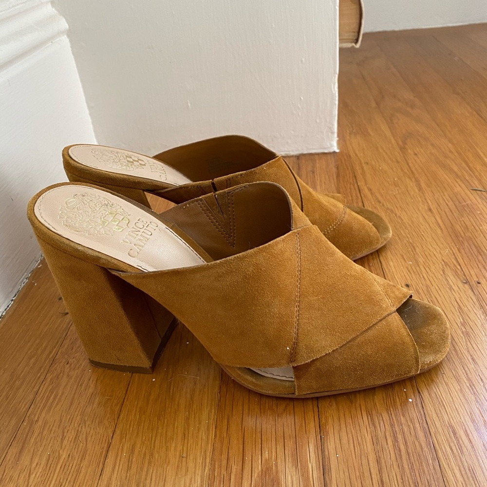 Vince Camuto suede block heel